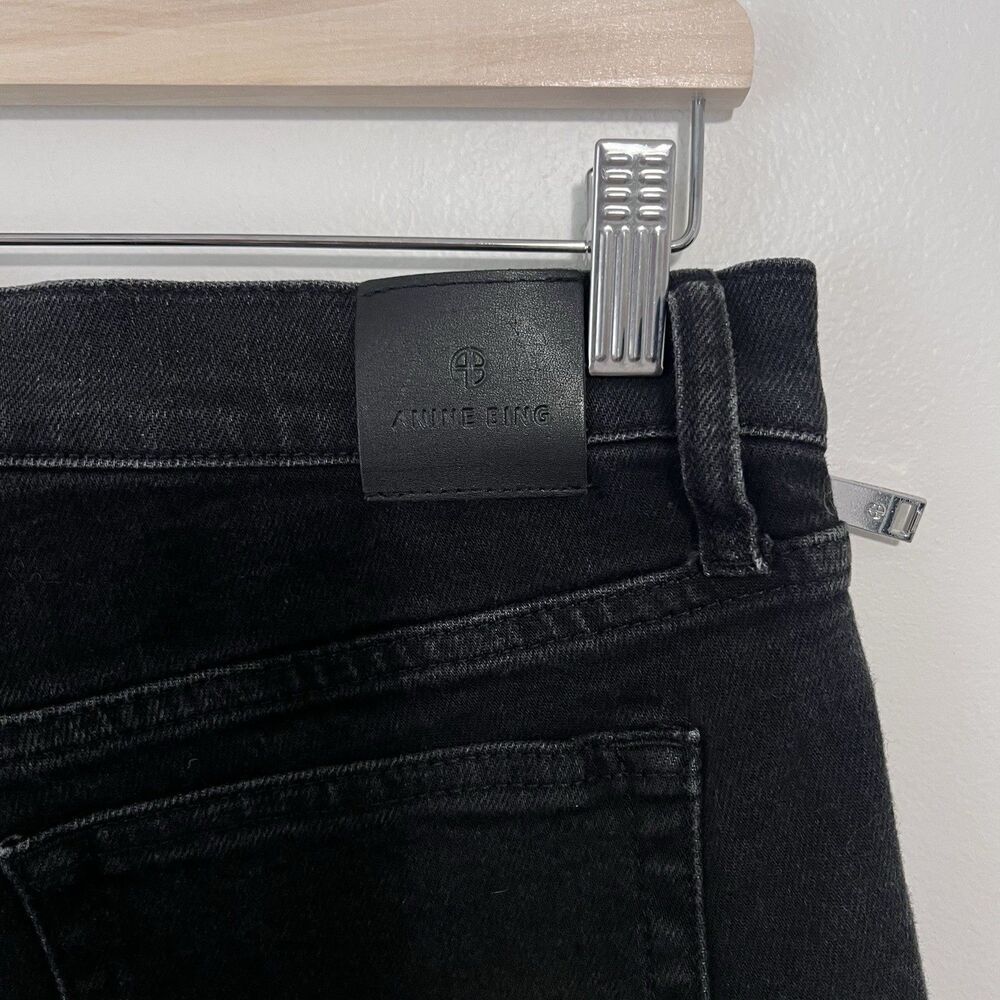 Anine Bing Jax Low Rise Ankle Skinny Jeans Size 29 in Smoke Black - Picture 10 of 11